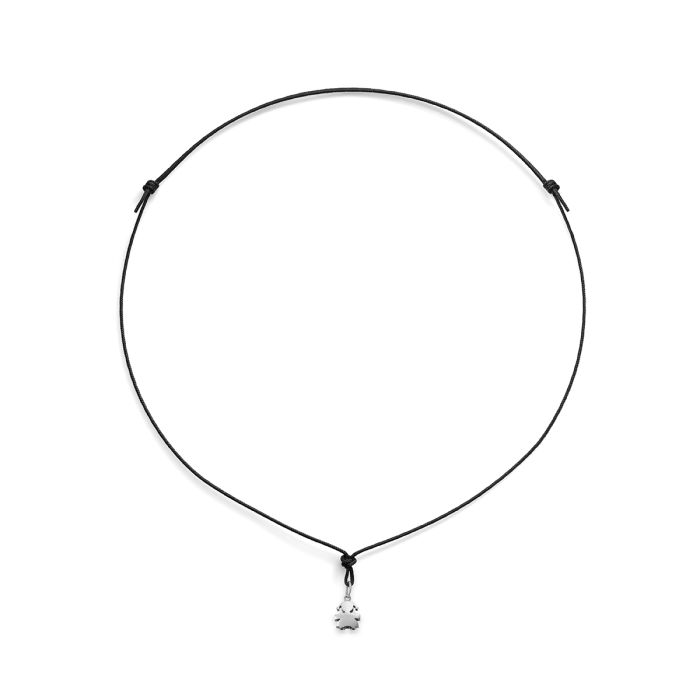 LE BEBE' I Tesorini Mini-Anhänger mit Baby-Mädchen-Silhouette aus 18 Karat Weißgold – LBB941