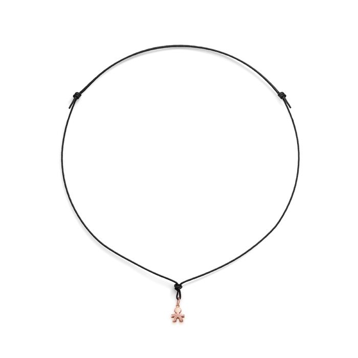 LE BEBE' I Tesorini Mini-Anhänger mit Baby-Mädchen-Silhouette in 18 Karat Roségold – LBB944