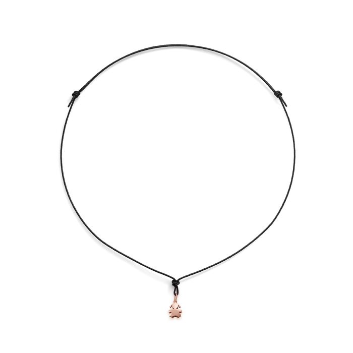 LE BEBE' I Tesorini Mini-Anhänger mit Baby-Mädchen-Silhouette in 18 Karat Roségold – LBB945