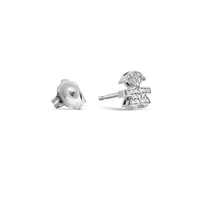 I TESORINI EINZELNER OHRRING IN BABYFORM AUS WEISSGOLD UND DIAMANTEN - LBB955