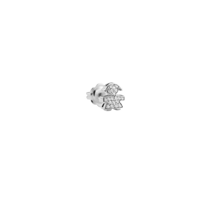 I TESORINI EINZELNER OHRRING IN BABYFORM AUS WEISSGOLD UND DIAMANTEN - LBB955