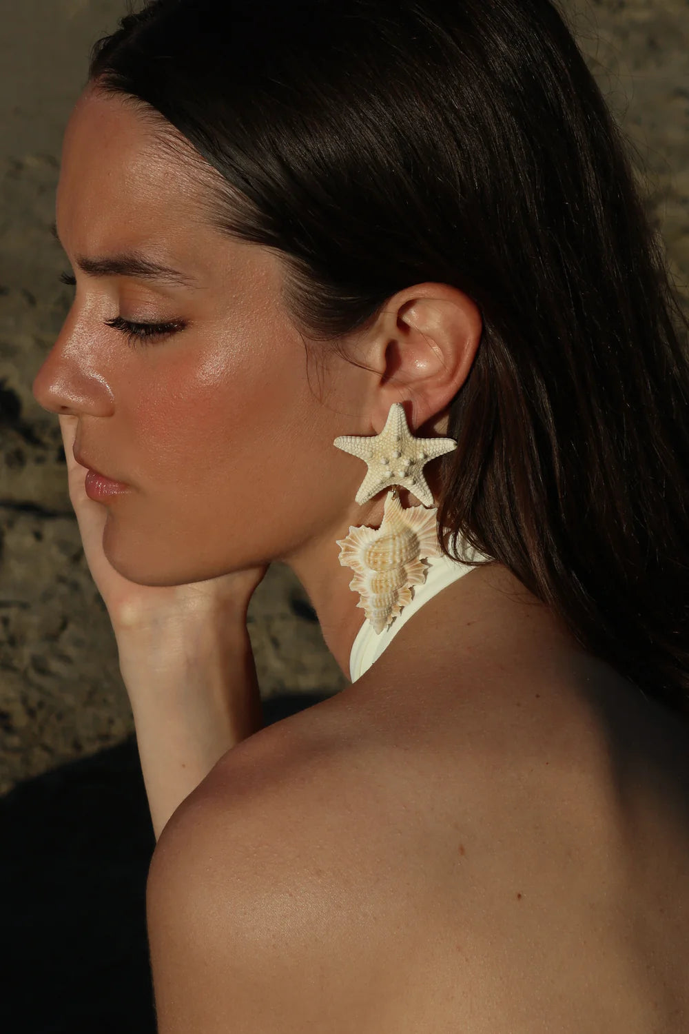 ORECCHINI argento LUCEDEIMIEIOCCHI, Collezione Seychelles, stella marina e conchiglia - LDMO 554