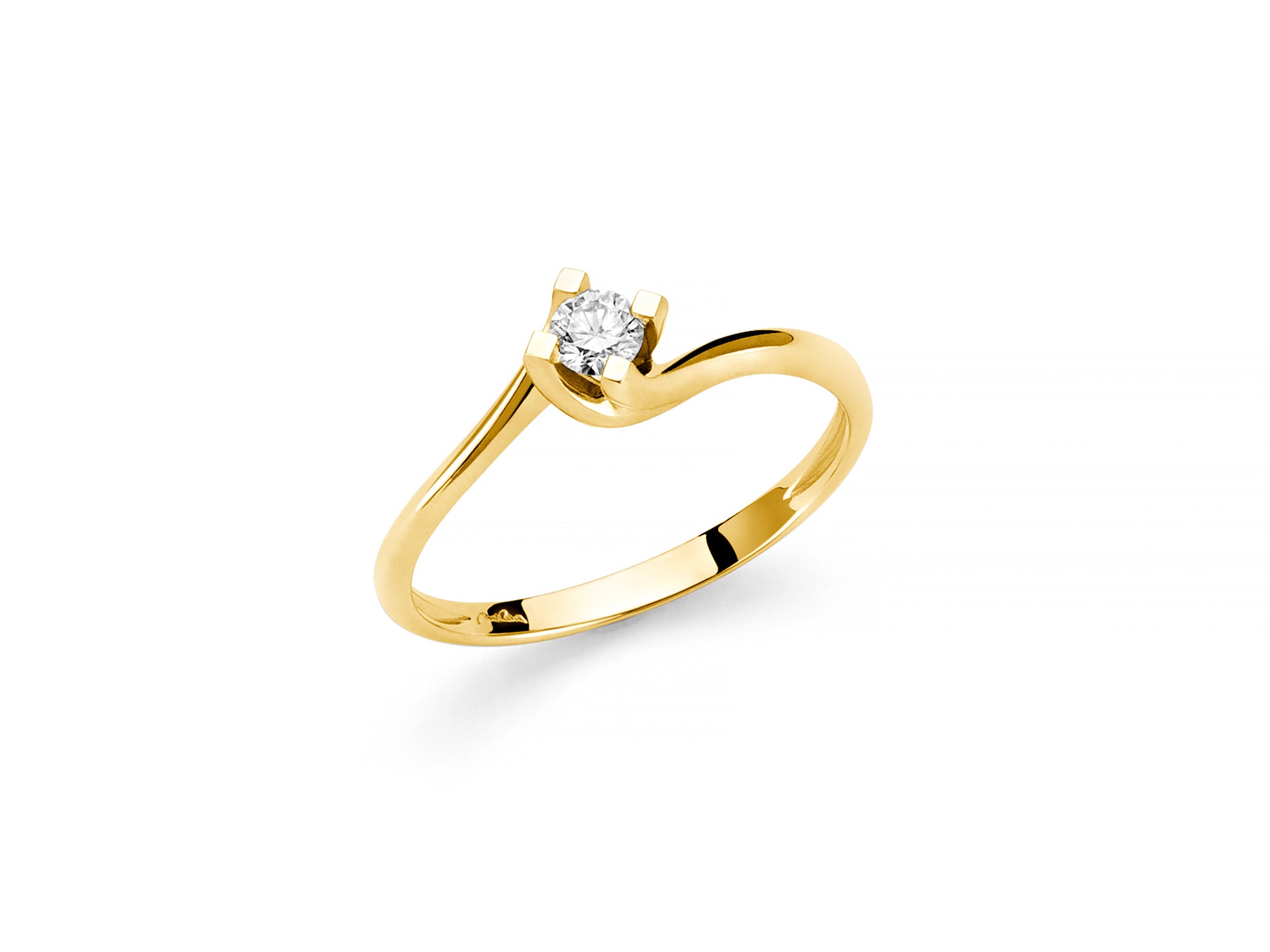 SOLITAIRE AUS GELBGOLD UND DIAMANTEN, 0,15 ct – LID5180G-015