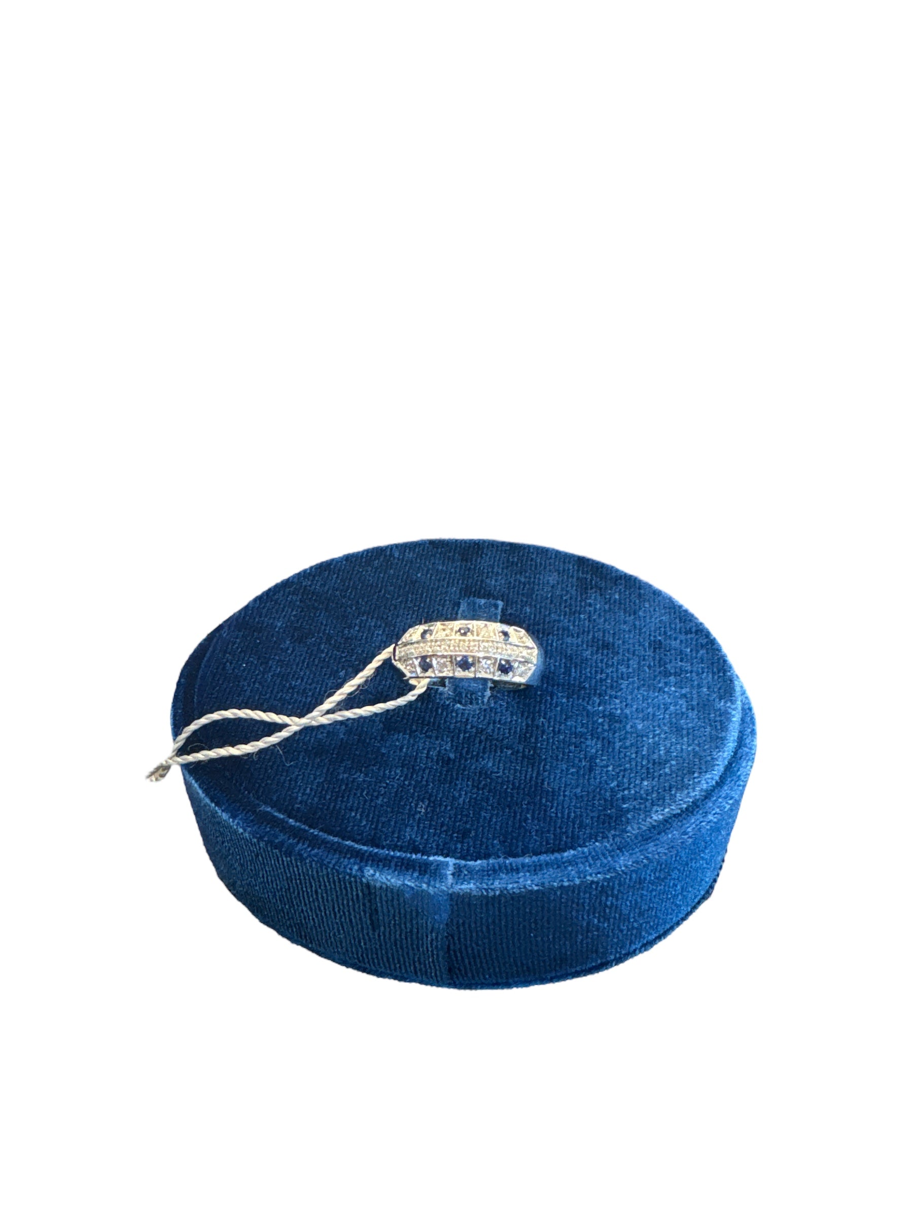 Veretta oro bianco, diamanti e zaffiri - LID766-Z