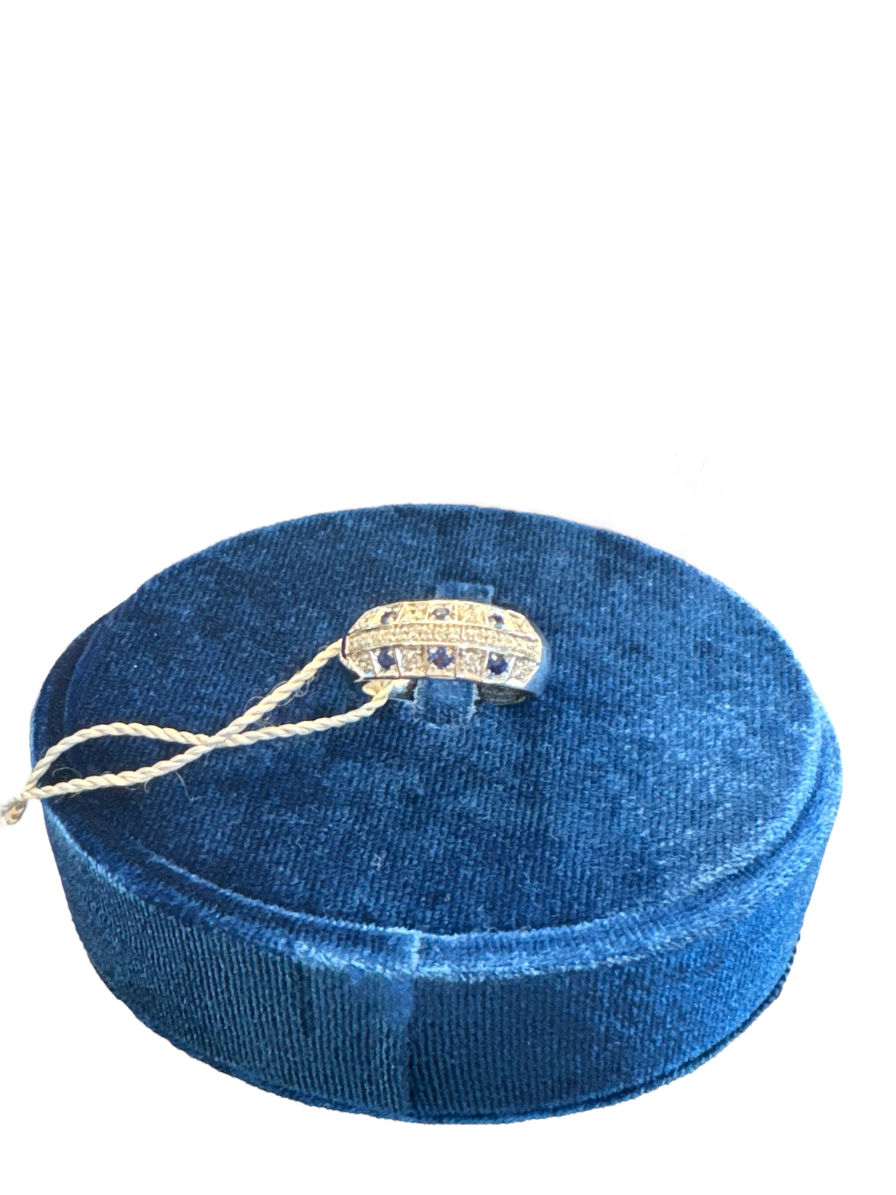 Veretta oro bianco, diamanti e zaffiri - LID766-Z