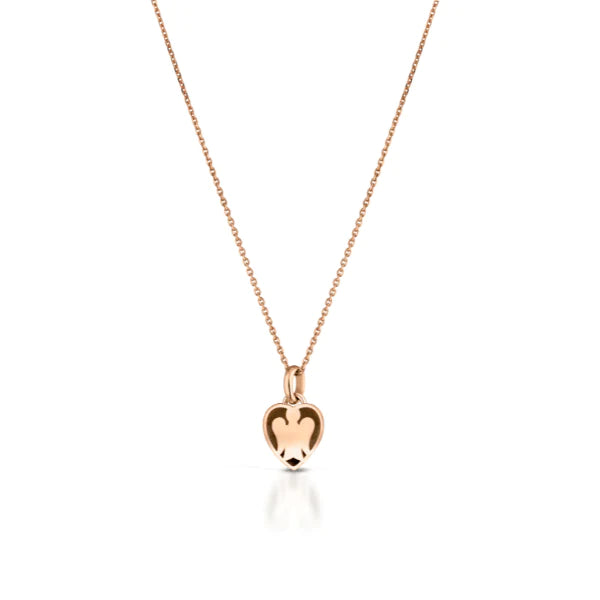 COLLANA roberto giannotti CON CUORE IN ORO ROSA 9kt E DIAMANTI BROWN - LUX101CR