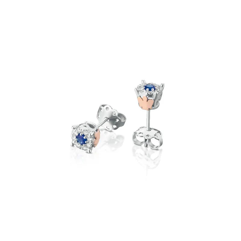 ROBERTO GIANNOTTI 9KT GOLD, DIAMANTEN UND SAPHIR ENGEL OHRRINGE - LUX201Z