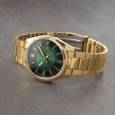 CASIO TIMELESS COLLECTION, grünes Zifferblatt, 38 mm – MTP-1302PGC-3AVEF