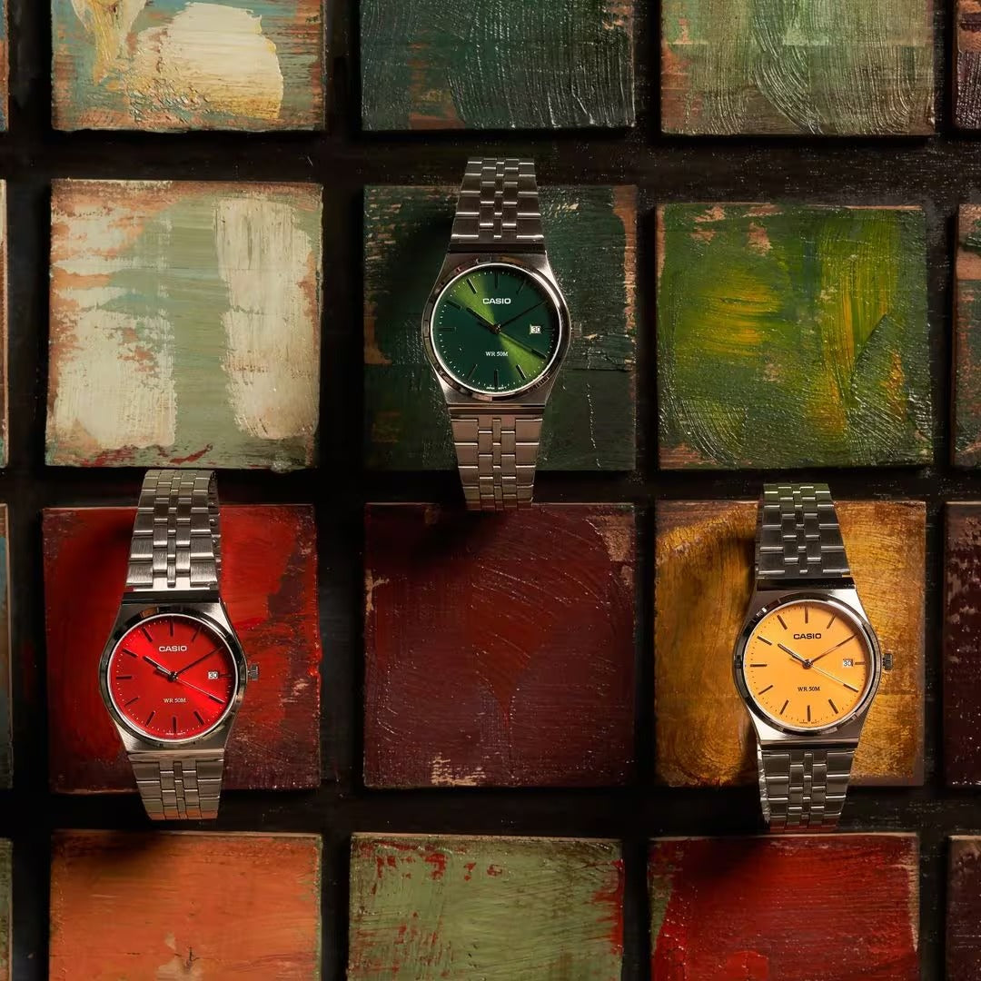 Casio Collection, grünes Zifferblatt, 35 mm – MTP-B145D-3AVEF