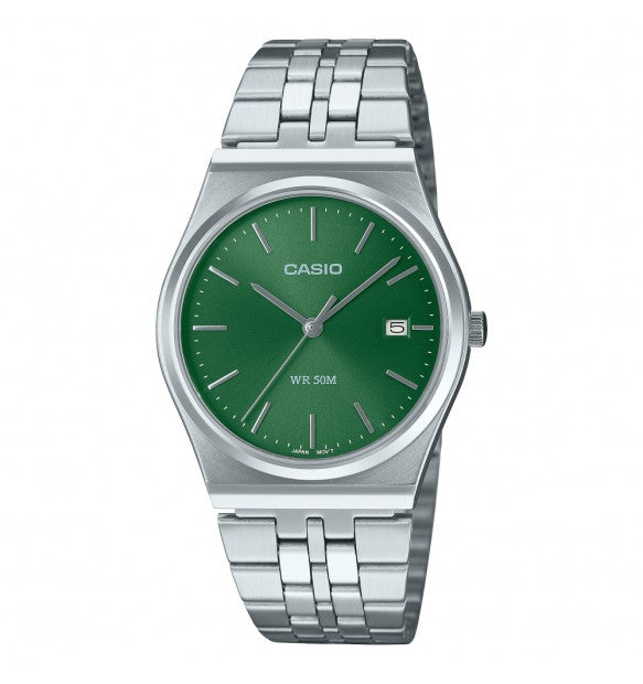 Casio Collection, grünes Zifferblatt, 35 mm – MTP-B145D-3AVEF