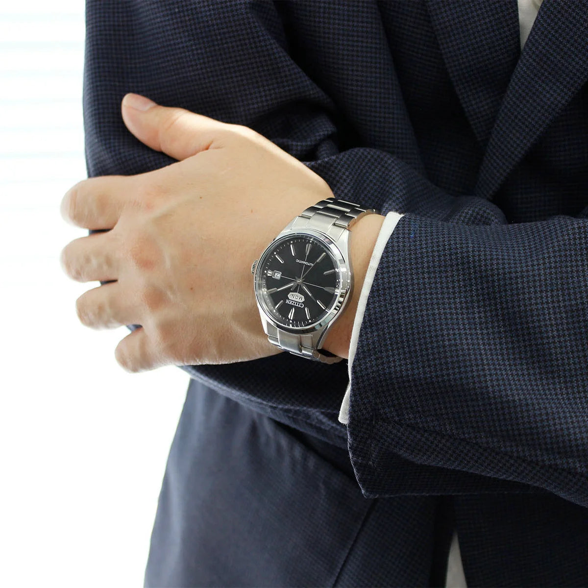 OROLOGIO CITIZEN AUTOMATICO DAY-DATE, quadrante NERO, 41mm - NH8391-51E