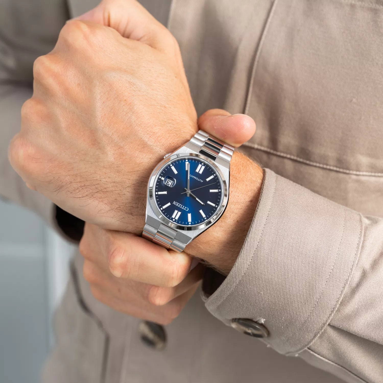 TSUYOSA Automatic Mechanical Collection, blaues Zifferblatt, 40 mm – NJ0150-81L