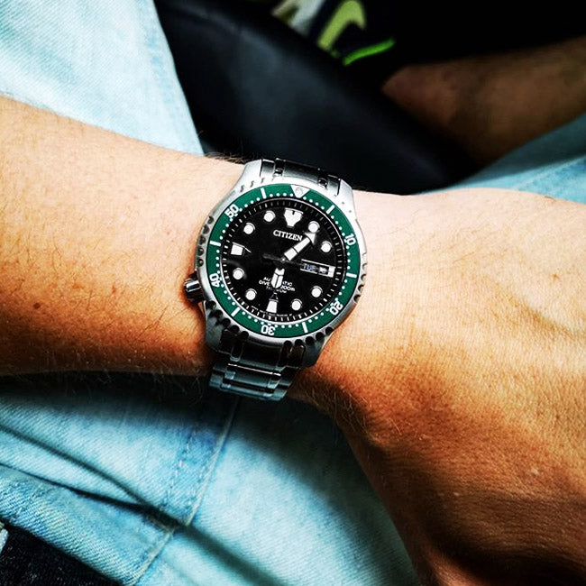 Citizen Promaster Diver's Automatic 200m, Green Bezel, Black Dial, 42mm - NY0084-89E