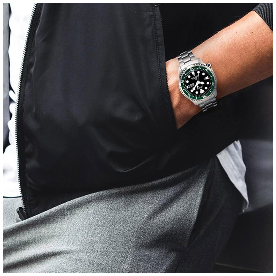 Citizen Promaster Diver's Automatic 200m, Green Bezel, Black Dial, 42mm - NY0084-89E