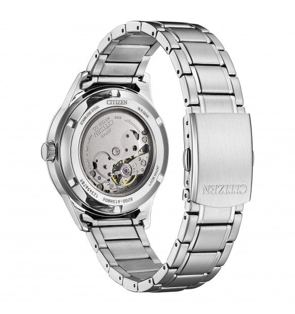 Mechanische Uhr von Citizen – Tag/Datum, blaues Zifferblatt, 40 mm – NY4058-79L