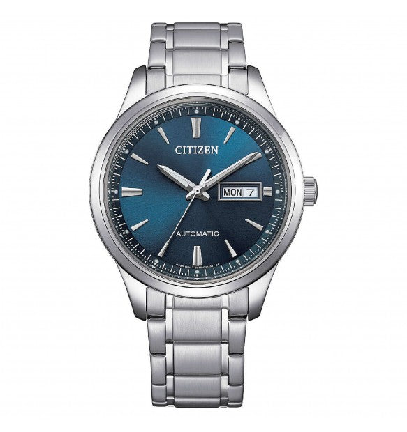 Mechanische Uhr von Citizen – Tag/Datum, blaues Zifferblatt, 40 mm – NY4058-79L