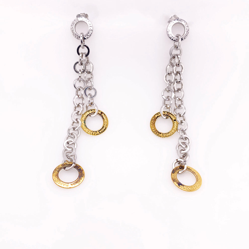 Pianegonda Tropfenohrringe aus 18 Karat Gold und Silber – OA050431