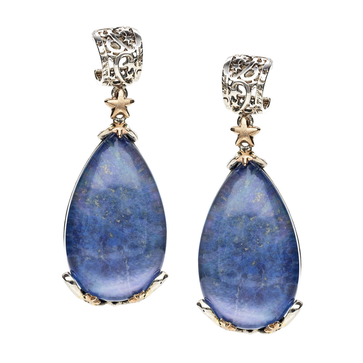 Stardust Ohrringe mit blauem Stein - OR1923-Blau
