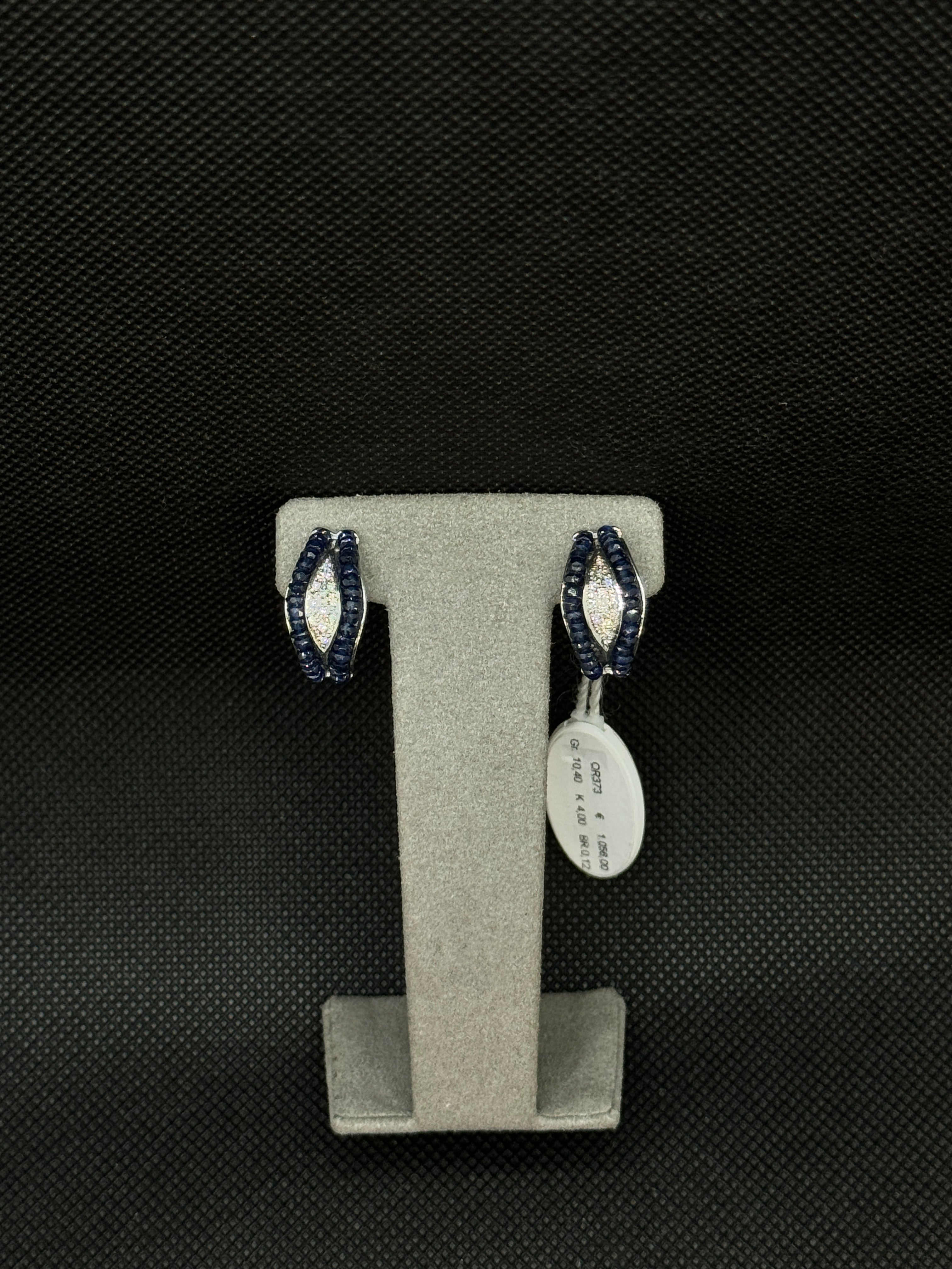 CHIRICO Ohrringe aus Weißgold, Saphir und Diamant, 0,12 ct – OR373