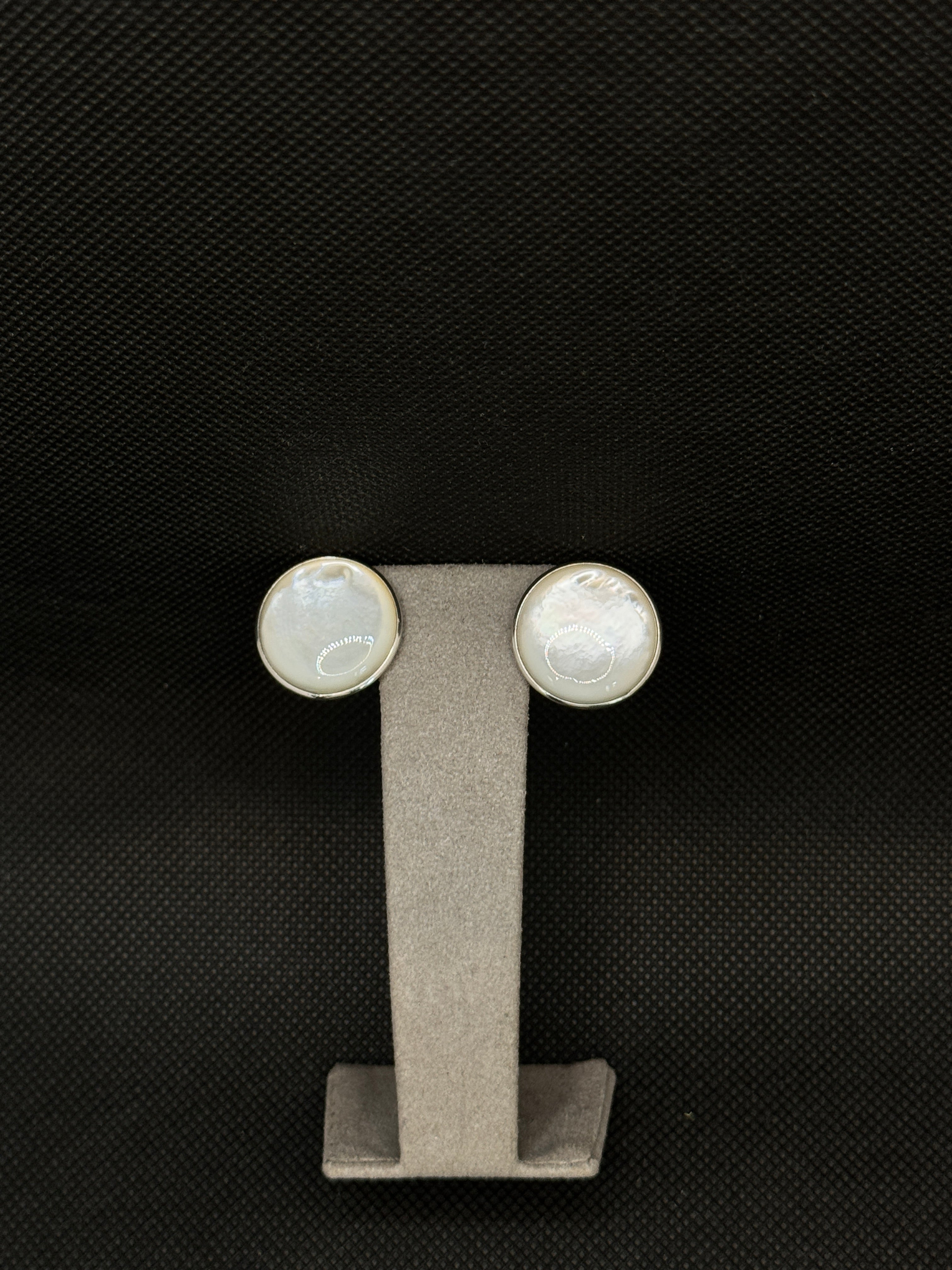 Mazza - Ohrringe aus 925er Silber und Perlmutt - ODER PERLMUTT
