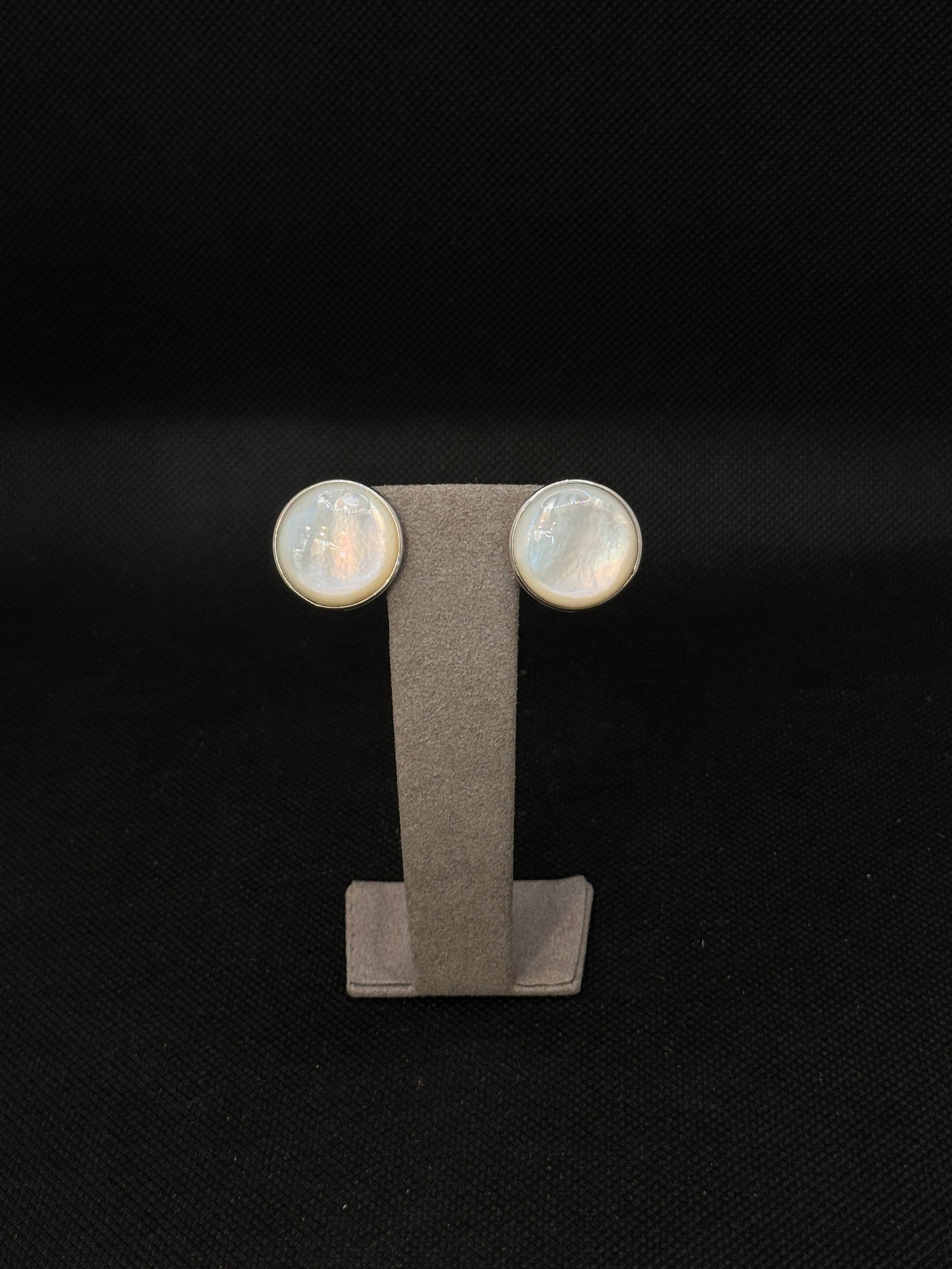 Mazza - Ohrringe aus 925er Silber und Perlmutt - ODER PERLMUTT