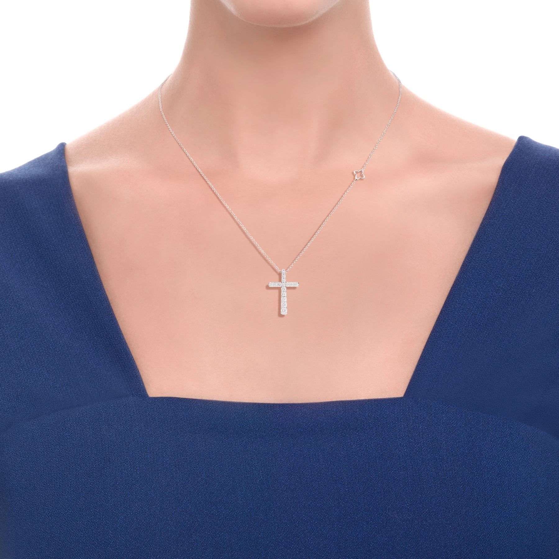 Jubiläumskreuz-Halskette, 0,32 ct - P01CR747/030
