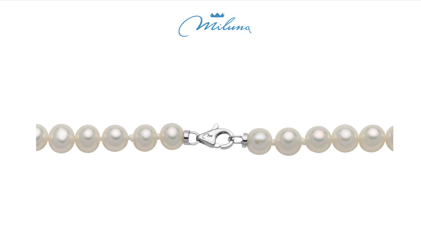 Collana Miluna di perle Oriente 40 cm con chiusura in oro bianco- PCL4202V