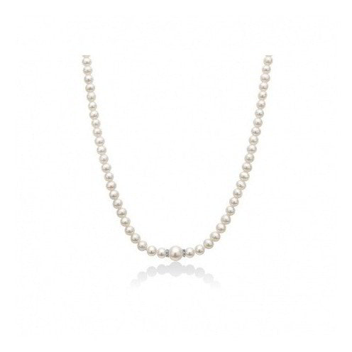 Collana Miluna di perle Oriente con distanziali in oro bianco e diamanti - PCL6567