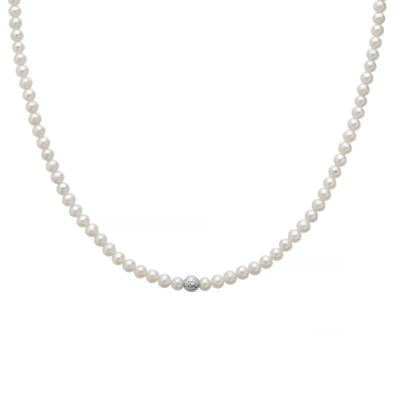 Collana miluna di perle Oriente 40 cm con chiusura in oro bianco 18kt - PCL6747