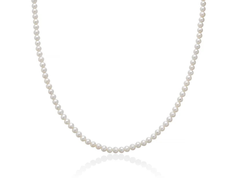 Collana Miluna perle orientali di acqua dolce, chiusura in oro bianco 18kt, 4-4,5MM - PCL6774