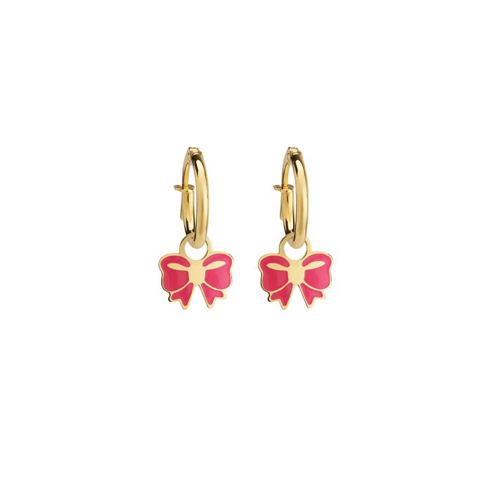 Le Bebè Toys Creolen mit Schleife aus 9 Karat Gelbgold – PMG146/C