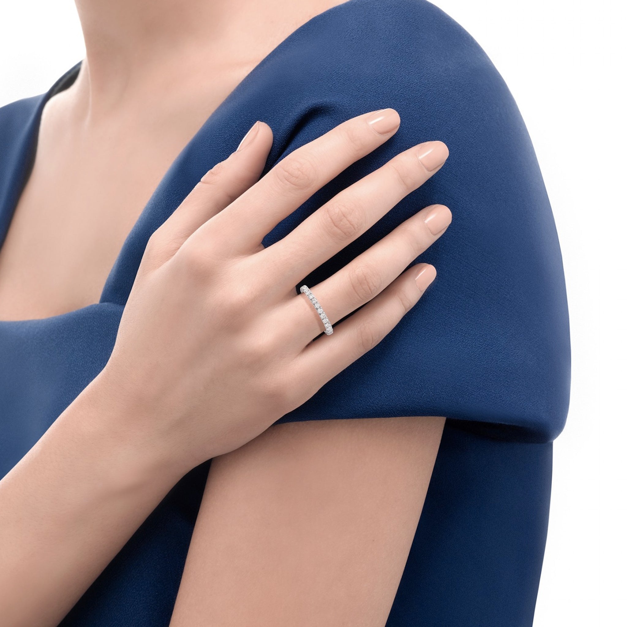 Veretta collezione Anniversary in oro bianco e diamanti, 0.98ct - R01GD737
