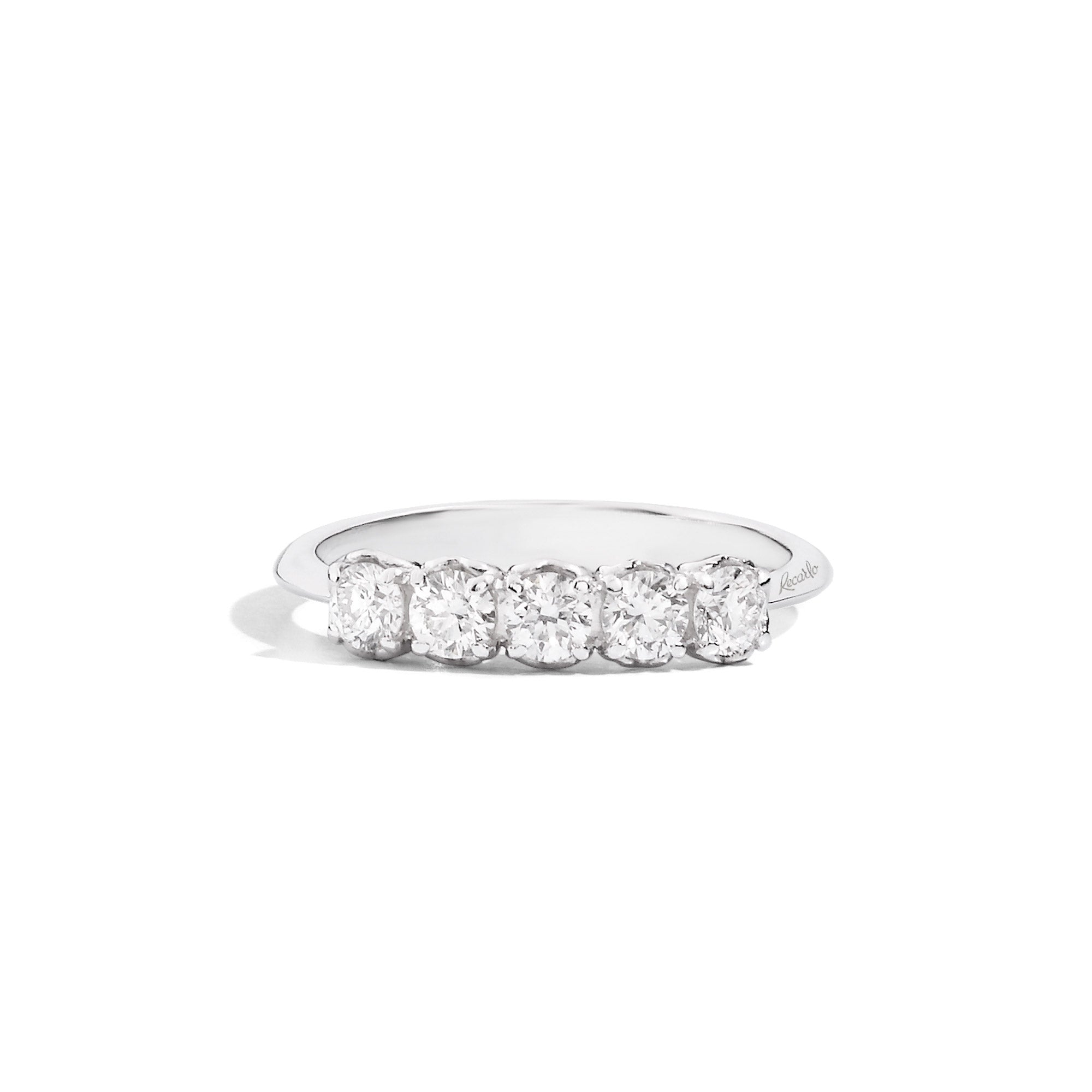 Recarlo Jubiläumsring aus Weißgold und Diamanten mit 5 Steinen, 0,20 ct – R01MZ734/020