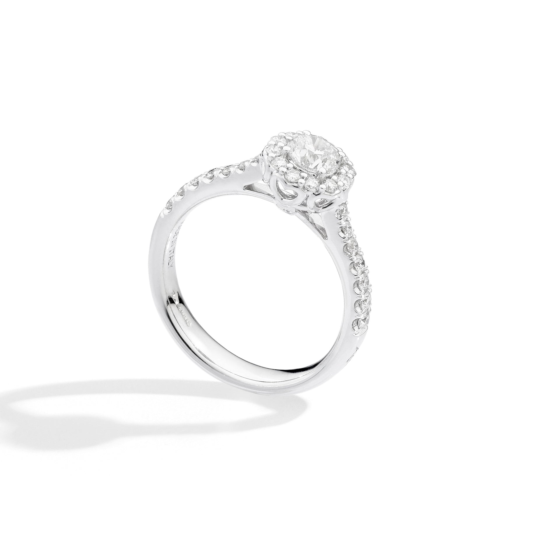 SOLITARIO RECARLO ANNIVERSARY CON DIAMANTI SUL GAMBO, 0.63ct - R01SC018/063