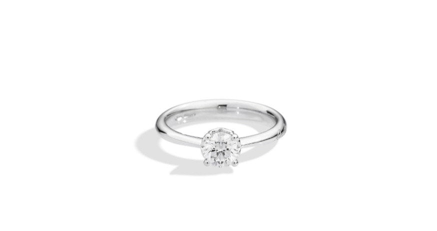 Anello in oro bianco con diamanti, 0.59ct di diamanti - R01SH017/059