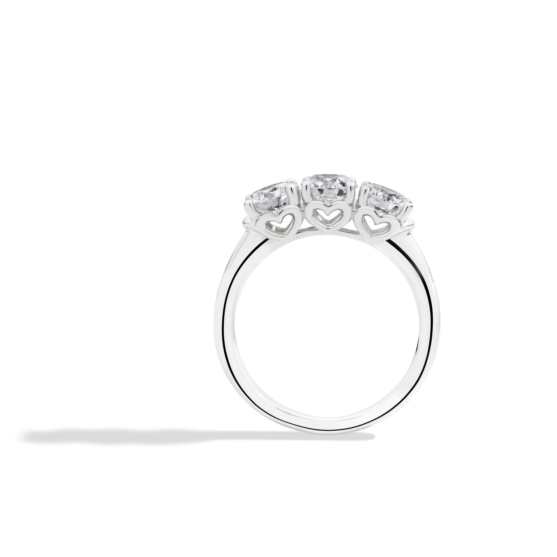 Anello Trilogy oro bianco e diamanti, 0.55ct- R01TY001/054