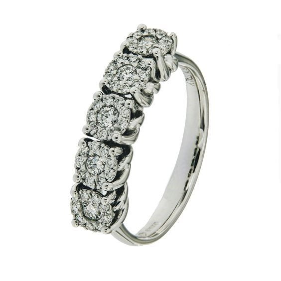 Recarlo-Ring aus Weißgold und Diamanten, 0,26 ct – R04MZ277/026