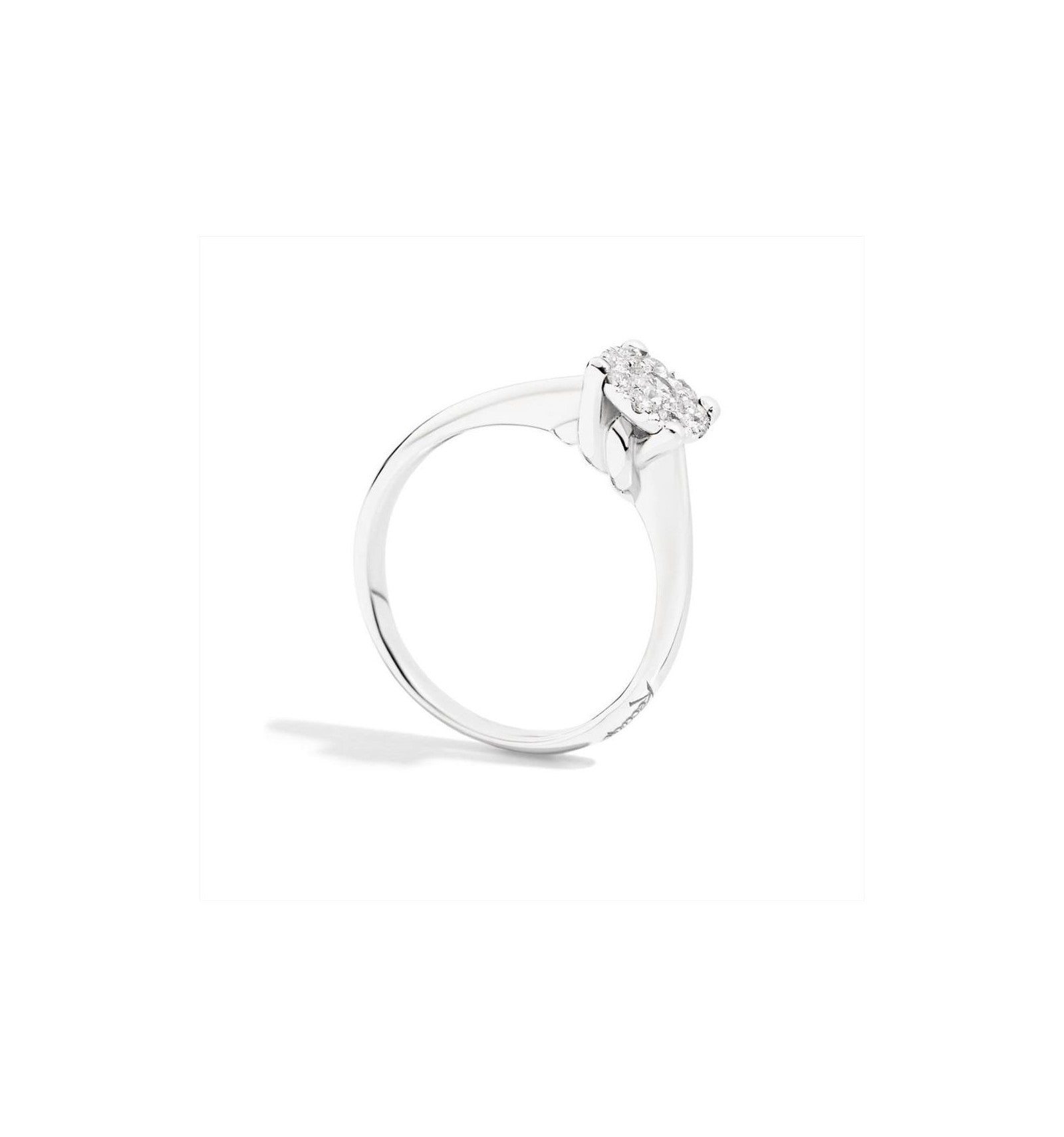 Solitärring mit Diamantmosaik, Love Knot Kollektion, 0,19 ct - R04SO988/020