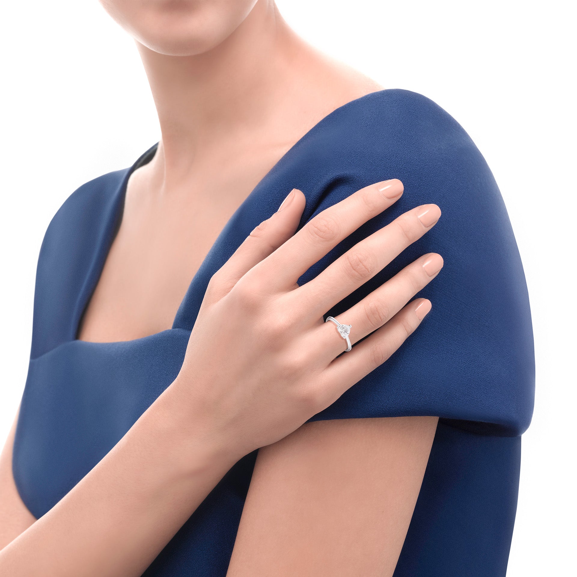 Solitaire ring in white gold and diamonds, Anniversary Love collection, 0.24ct - R67SO012/024