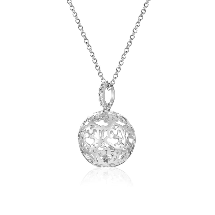 ROBERTO GIANNOTTI ANGEL CALLER NECKLACE IN SILVER AND ZIRCONIA - SFA137