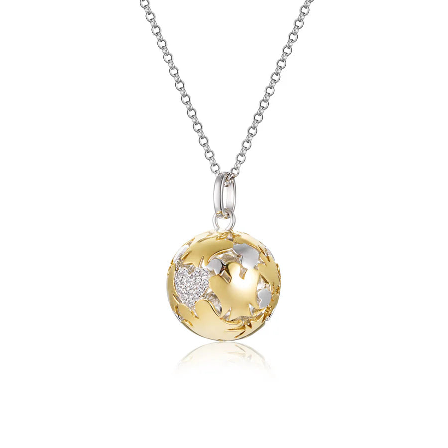 COLLANA CHIAMA ANGELI ROBERTO GIANNOTTI IN ARGENTO E CUORE CON ZIRCONI - SFA142