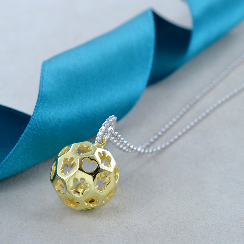 ANGEL CALLER NECKLACE IN GOLD-PLATED SILVER - SFA162