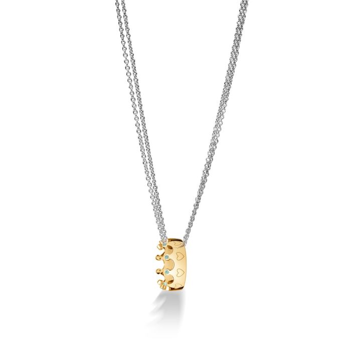 LOVETT - GELBGOLD-PLATTIERTER SILBERRING MIT SWAROVSKI - SNM023-G