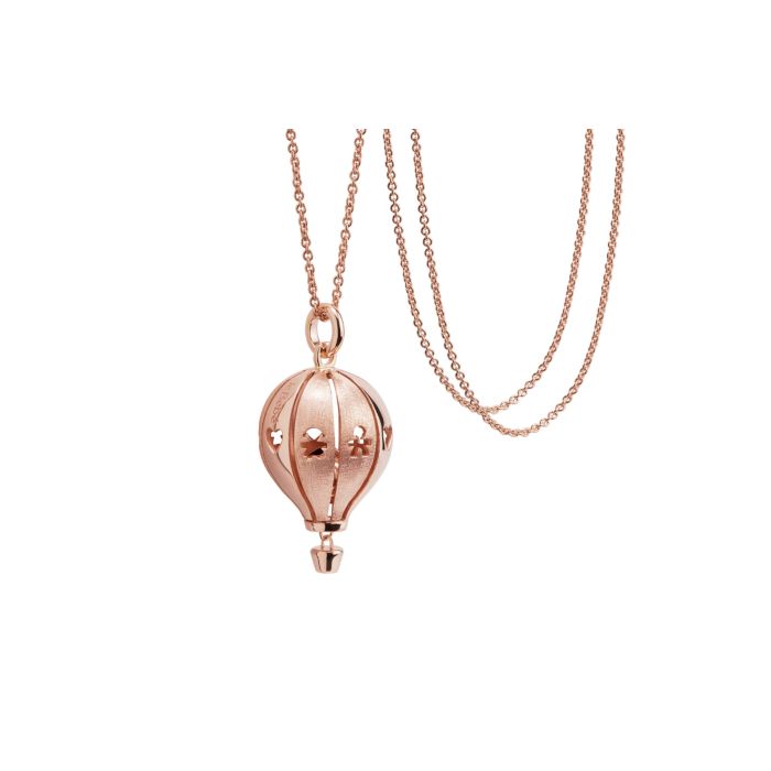 SUONAMORE PENDANT IN POLISHED/SATIN ROSE GOLD PLATED SILVER - SNM054