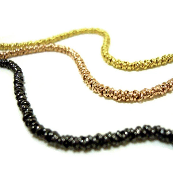 Bracciale Spadarella in argento dorato con anellini, unisex - SPBR263-oro