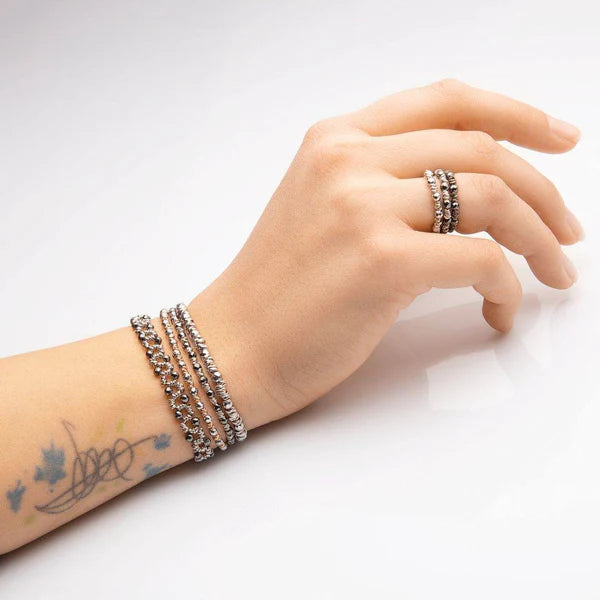 Bracciale Spadarella in argento con pietre - SPBR565