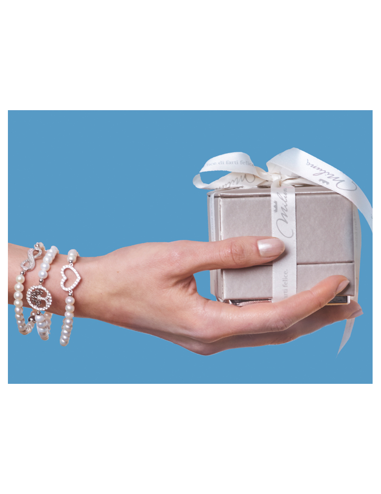 Collana Miluna in oro bianco con croce e diamante - CLD4230