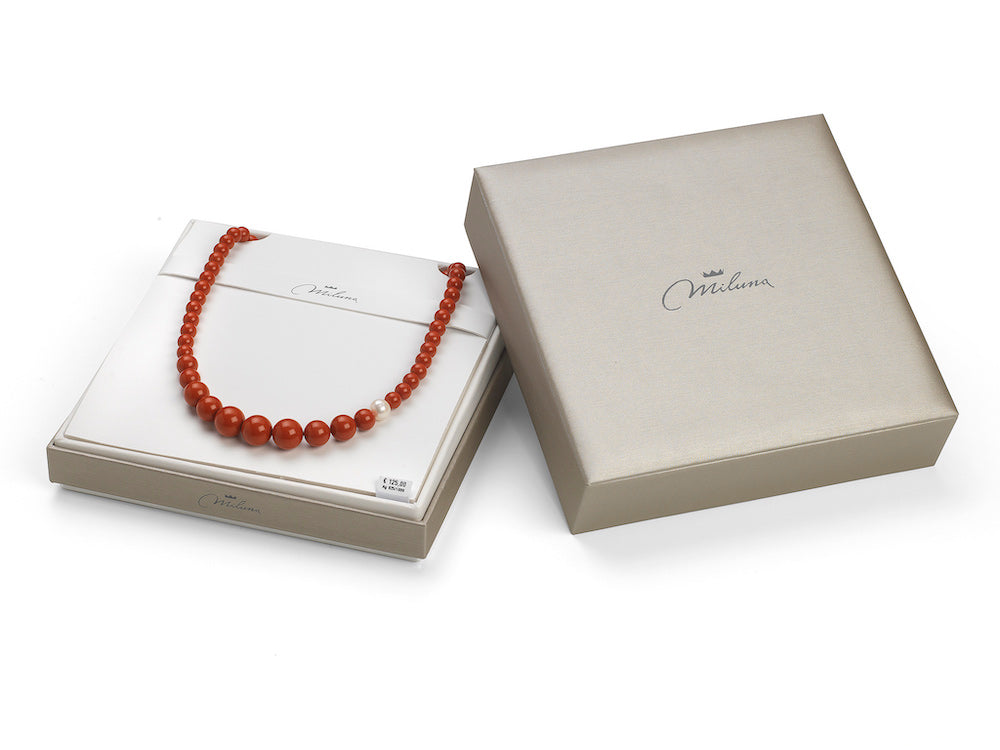 Weißgold-Halskette mit Saphirtropfen und Diamantring – CLD4438