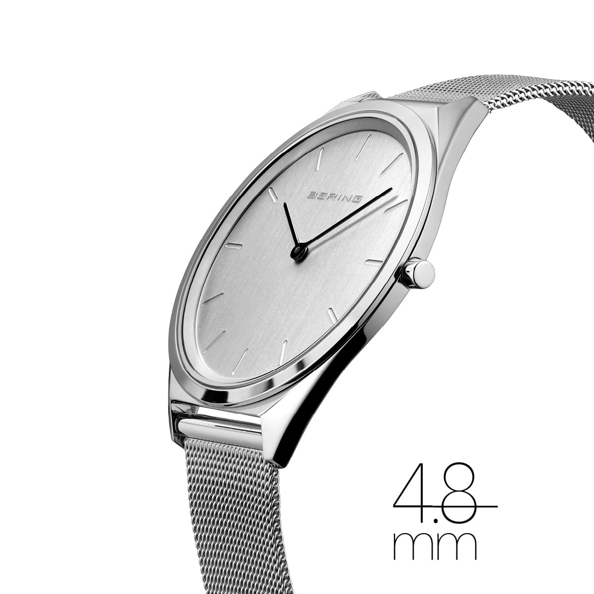 Bering Ultra Slim Unisex Uhr | Glänzendes Silber, 39 mm | 17039-000