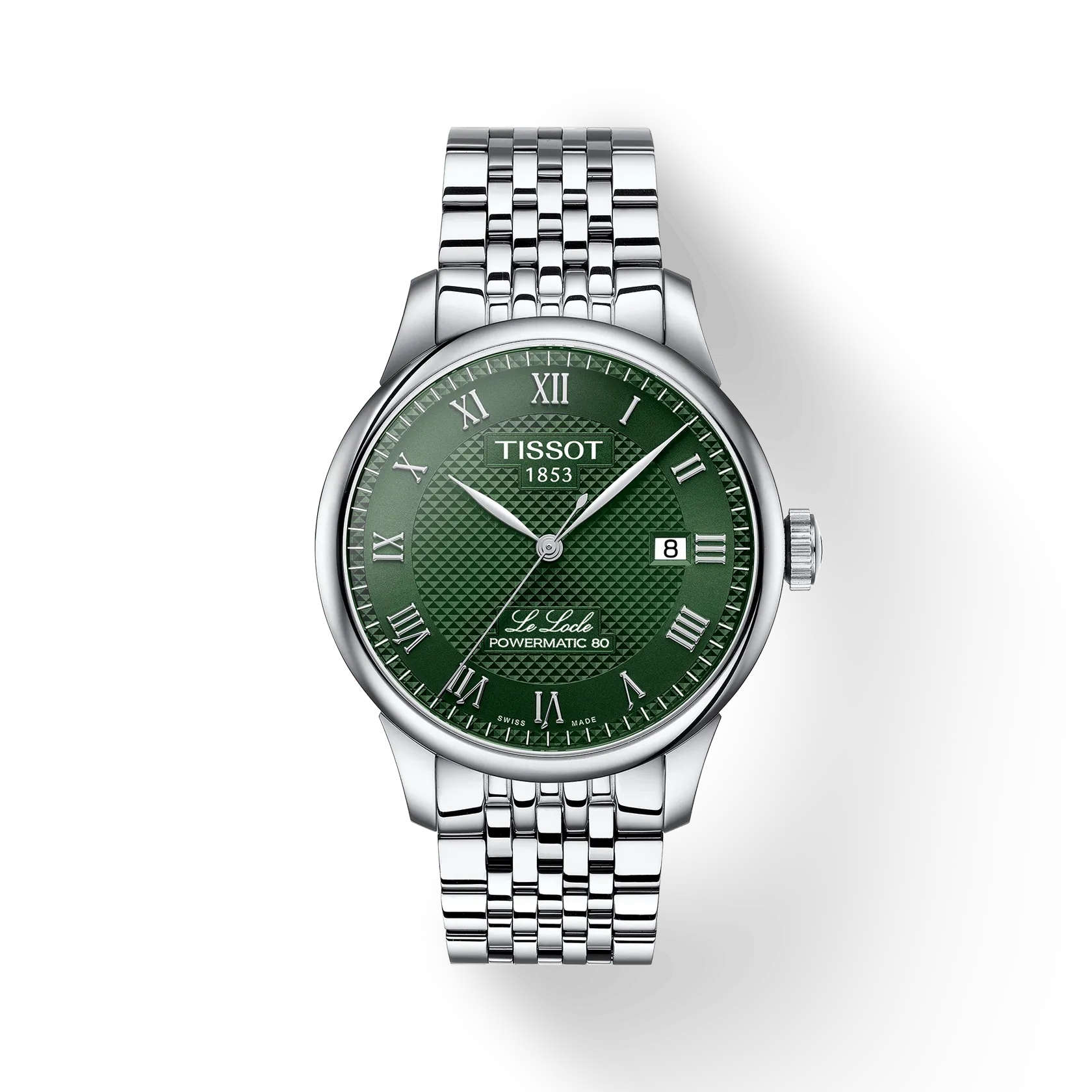 Tissot Le Locle Powermatic 80 Uhr, grünes Zifferblatt, 39,30 mm – T0064071109300